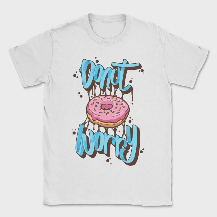 Donut Worry Be Happy, Tricou Barbati (Unisex)