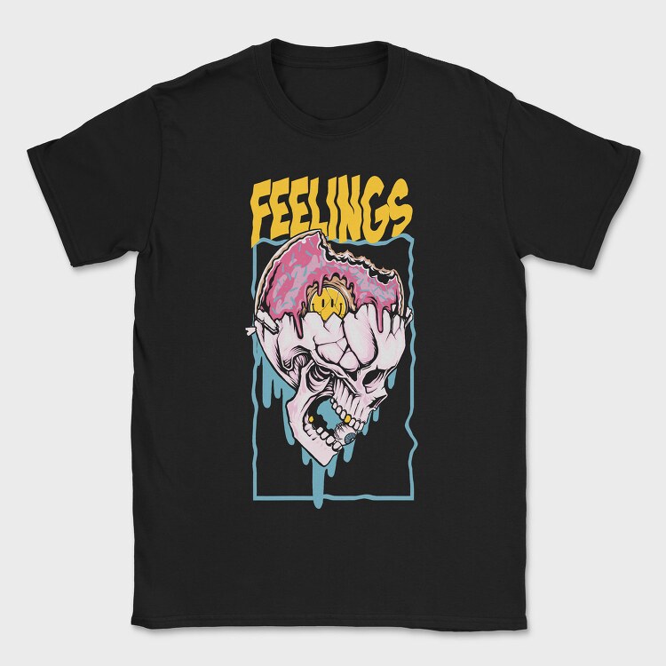 Donut Skull Feelings, Tricou Barbati (Unisex)