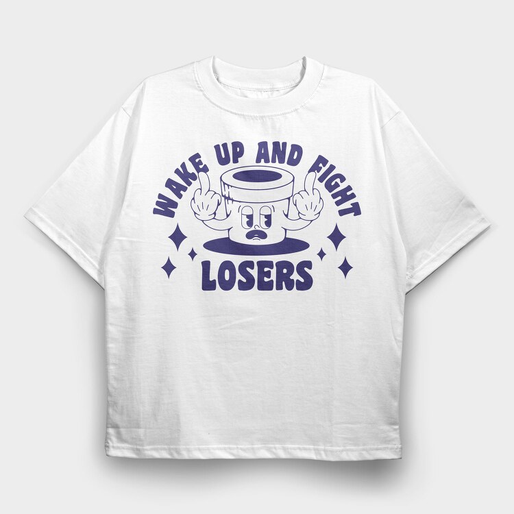 Wake Up And Fight, Tricou Oversize Barbati (Unisex)