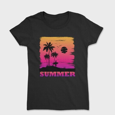 Sunset Surfer Vibes, Tricou Femei