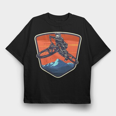Mountain Bike Rider, Tricou Oversize Barbati (Unisex)