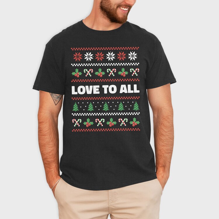 Love to All Ugly Sweater, Tricou Barbati (Unisex)