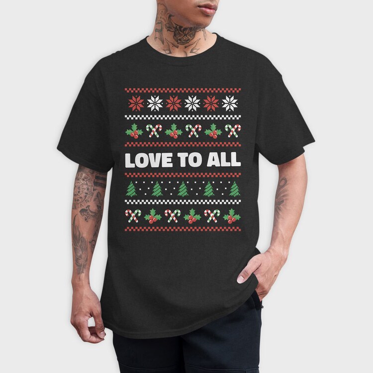 Love to All Ugly Sweater, Tricou Barbati (Unisex)