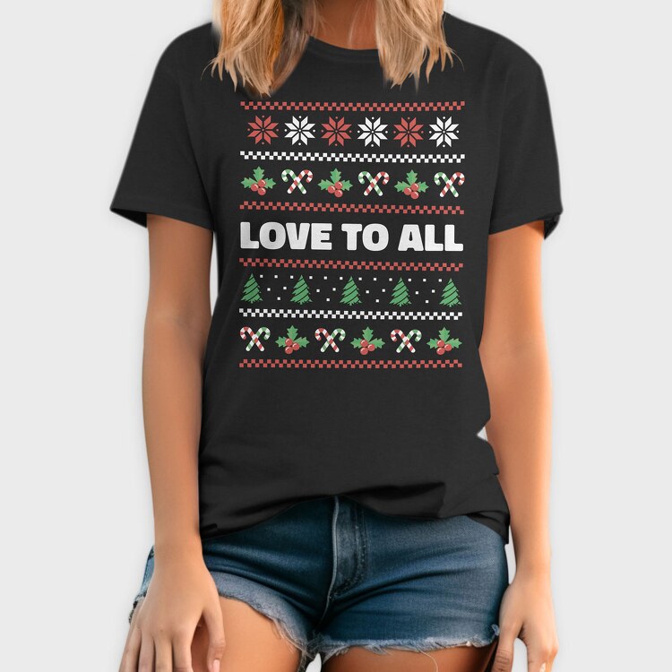 Love to All Ugly Sweater, Tricou Barbati (Unisex)
