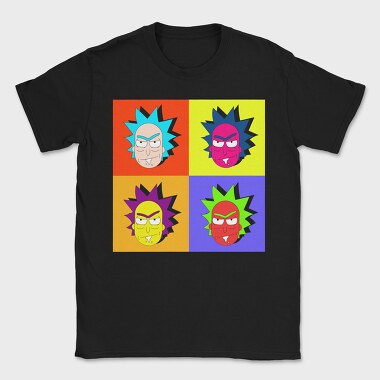 Rick And Morty Pop Art, Tricou Barbati (Unisex)