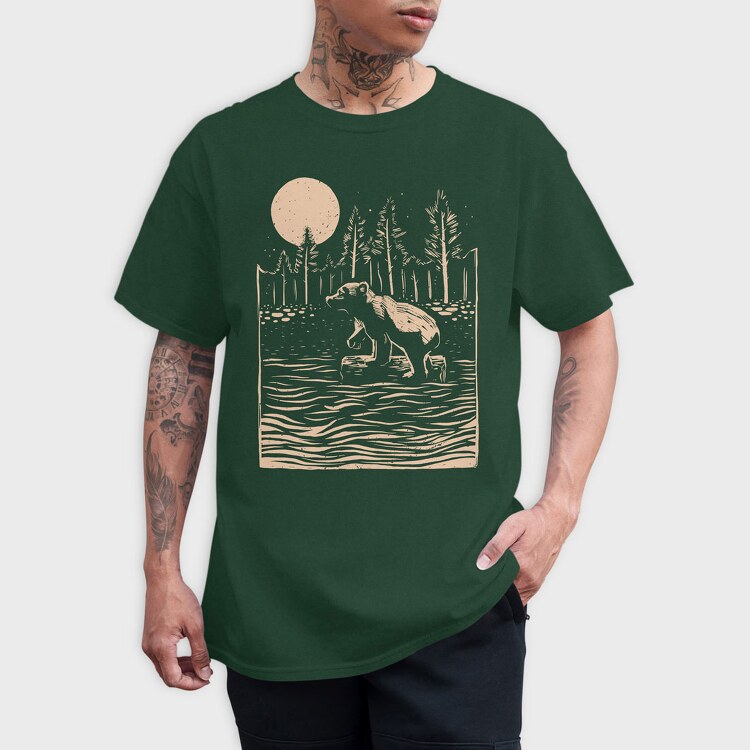 Bear Art, Tricou Barbati (Unisex)