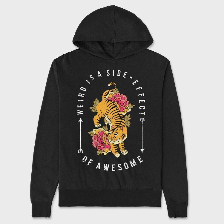 Tiger Rose Weirdness, Hanorac Oversize Barbati (Unisex)