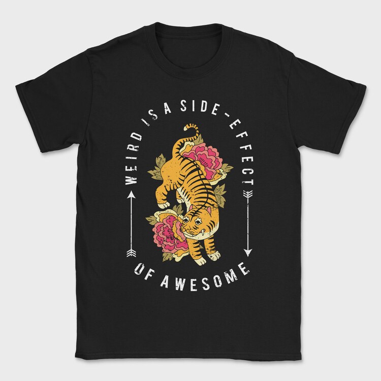 Tiger Rose Weirdness, Tricou Barbati (Unisex)