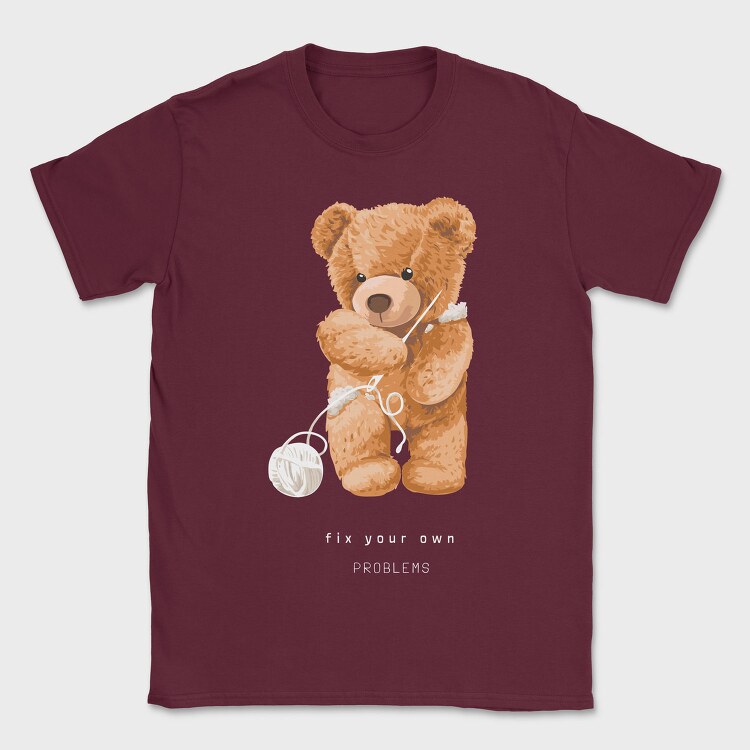 Teddy Yarn Fix, Tricou Barbati (Unisex)