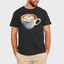 Coffee Mug Heart Watercolor, Tricou Barbati (Unisex)