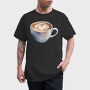 Coffee Mug Heart Watercolor, Tricou Barbati (Unisex)