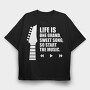 Neon Wolf Howl 4, Tricou Oversize Barbati (Unisex)