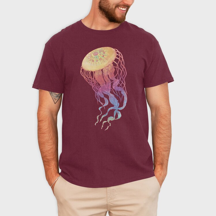 Jellyfish Colorful, Tricou Barbati (Unisex)