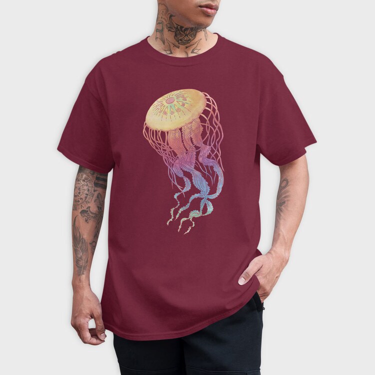 Jellyfish Colorful, Tricou Barbati (Unisex)