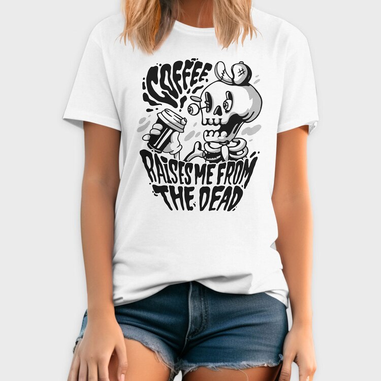 Coffee Raises Me Fro the Dead, Tricou Barbati (Unisex)