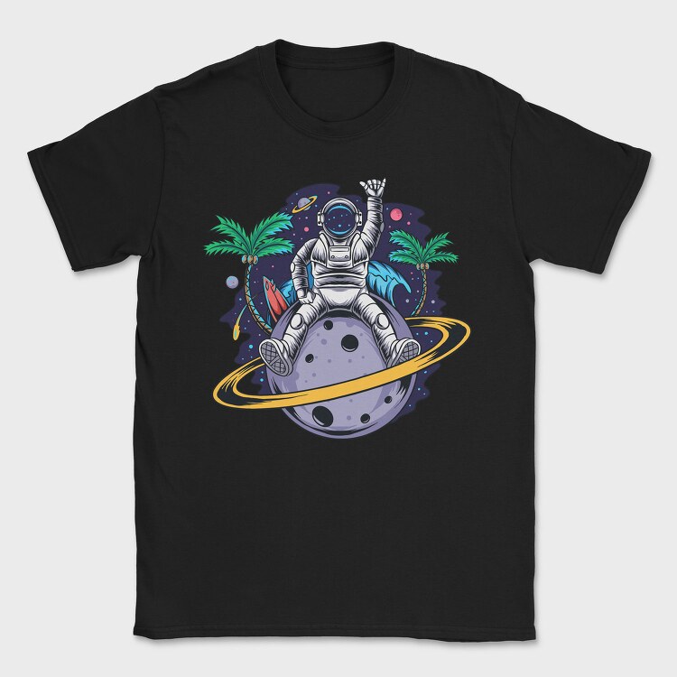Space Palm Astronaut, Tricou Barbati (Unisex)