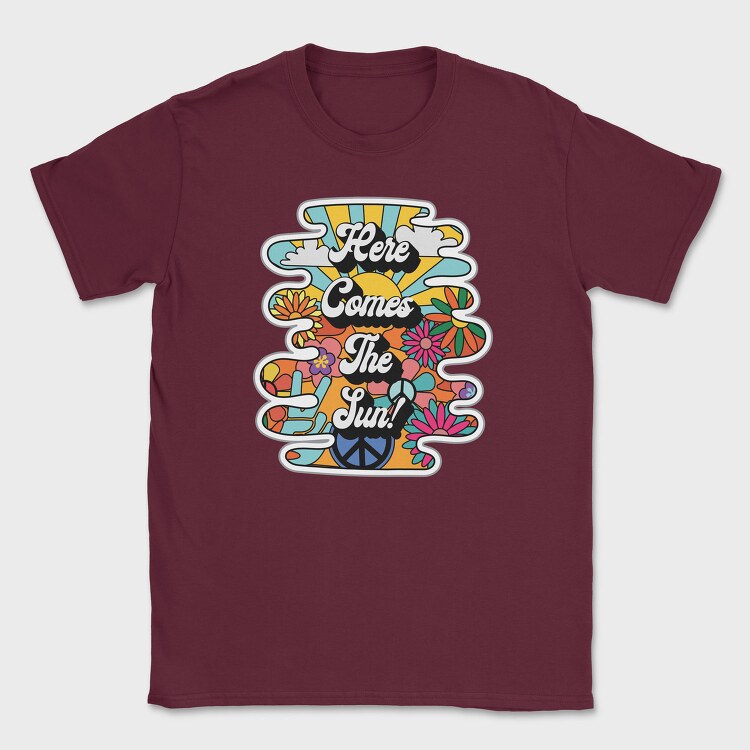 Sunny Vibes Floral Peace, Tricou Barbati (Unisex)