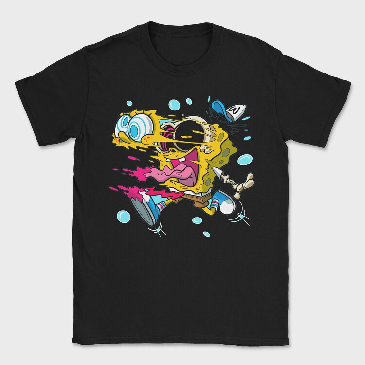 Spongebob Splat Attack, Tricou Barbati (Unisex)