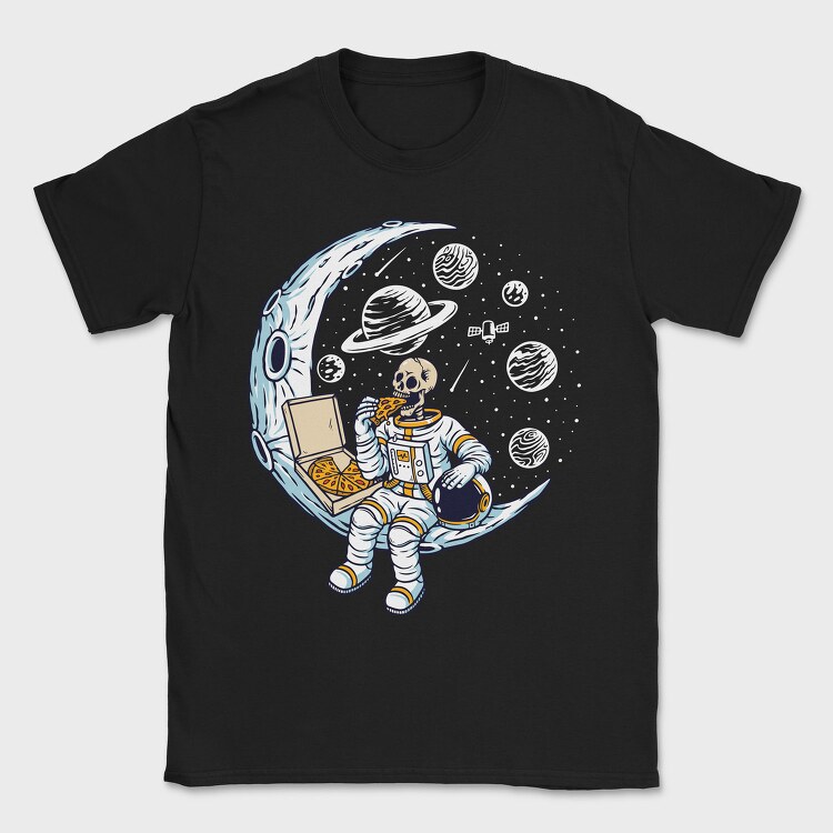 Space Pizza Astronaut, Tricou Barbati (Unisex)