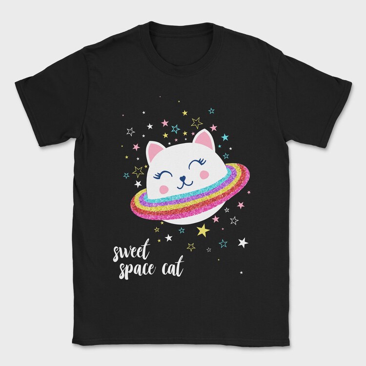 Space Kitty Vibes, Tricou Barbati (Unisex)