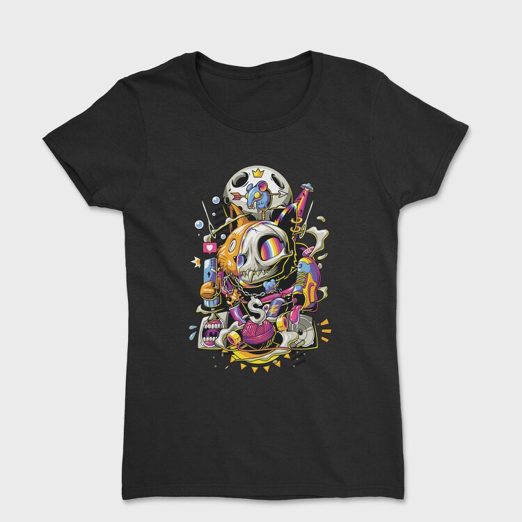 Skull Streetwear Dreams, Tricou Femei