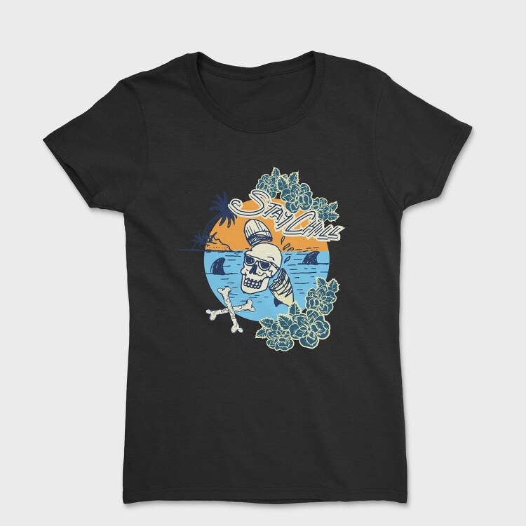 Skull Beach Vibes, Tricou Femei