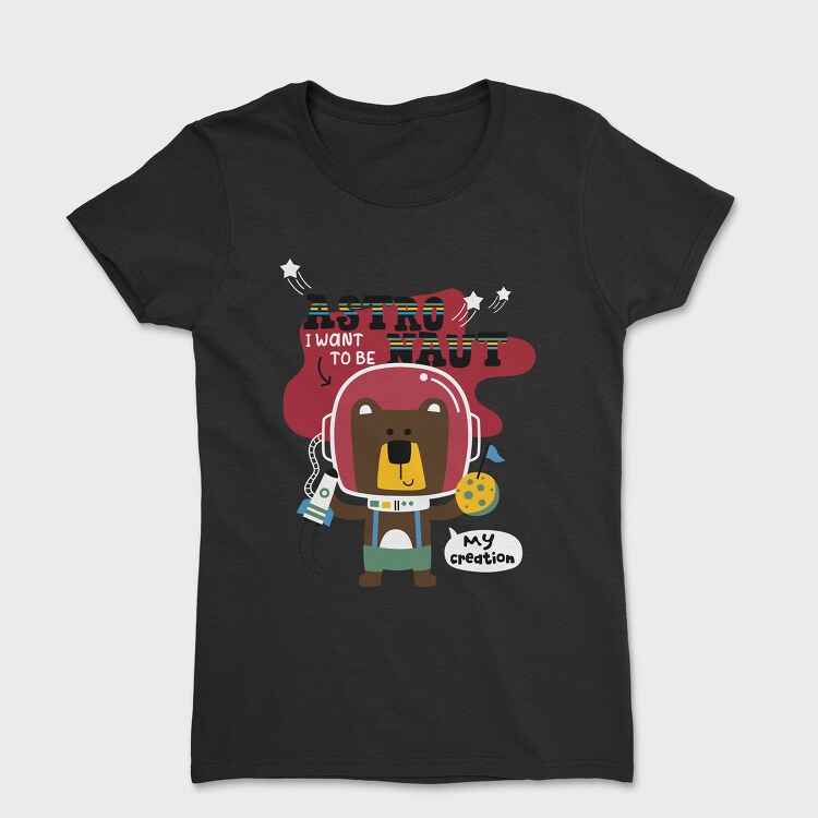 Space Bear Astronaut, Tricou Femei