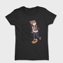 Skateboarding Cat Vibes, Tricou Femei