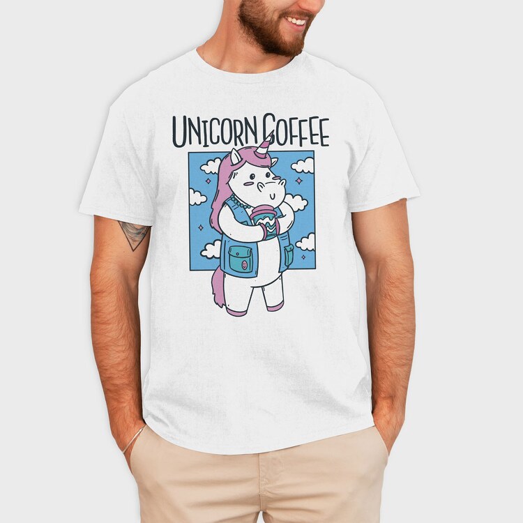 Unicorn Coffee, Tricou Barbati (Unisex)