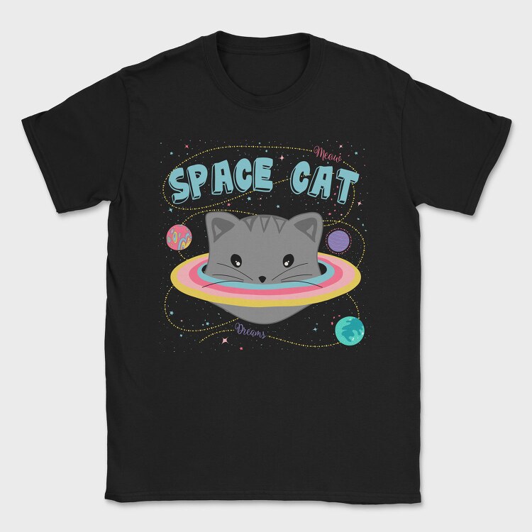 Space Cat Dreams, Tricou Barbati (Unisex)