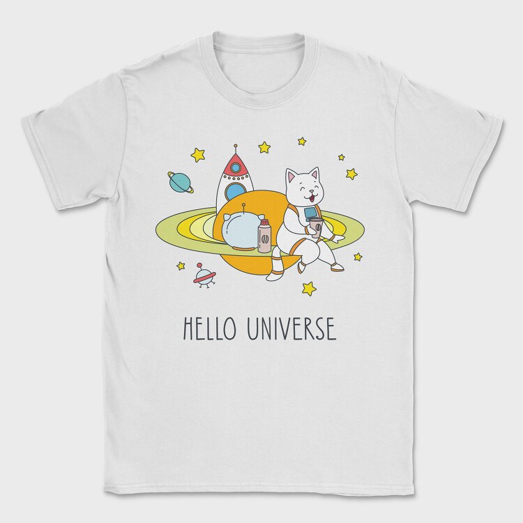 Space Cat Coffee, Tricou Barbati (Unisex)