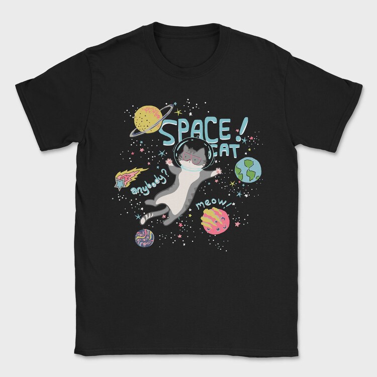 Space Cat Adventure, Tricou Barbati (Unisex)