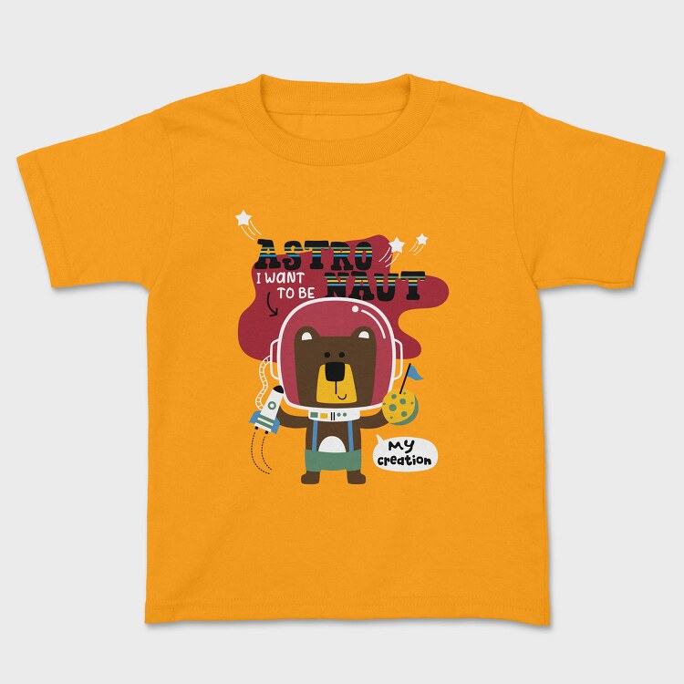 Space Bear Astronaut, Tricou Copii