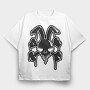 Skull Wings Glow, Tricou Oversize Barbati (Unisex)