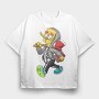Skeleton Street Chic, Tricou Oversize Barbati (Unisex)