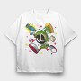 Skeleton Space Explorer, Tricou Oversize Barbati (Unisex)