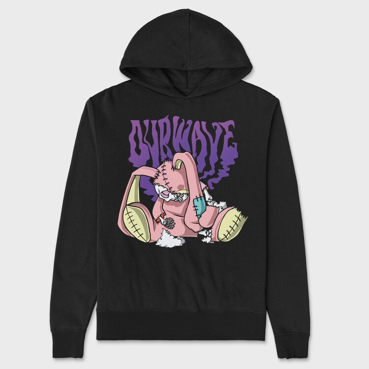 Skeleton Love Vibes, Hanorac Oversize Barbati (Unisex)
