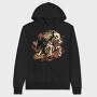 Skeleton Fire Dance, Hanorac Oversize Barbati (Unisex)