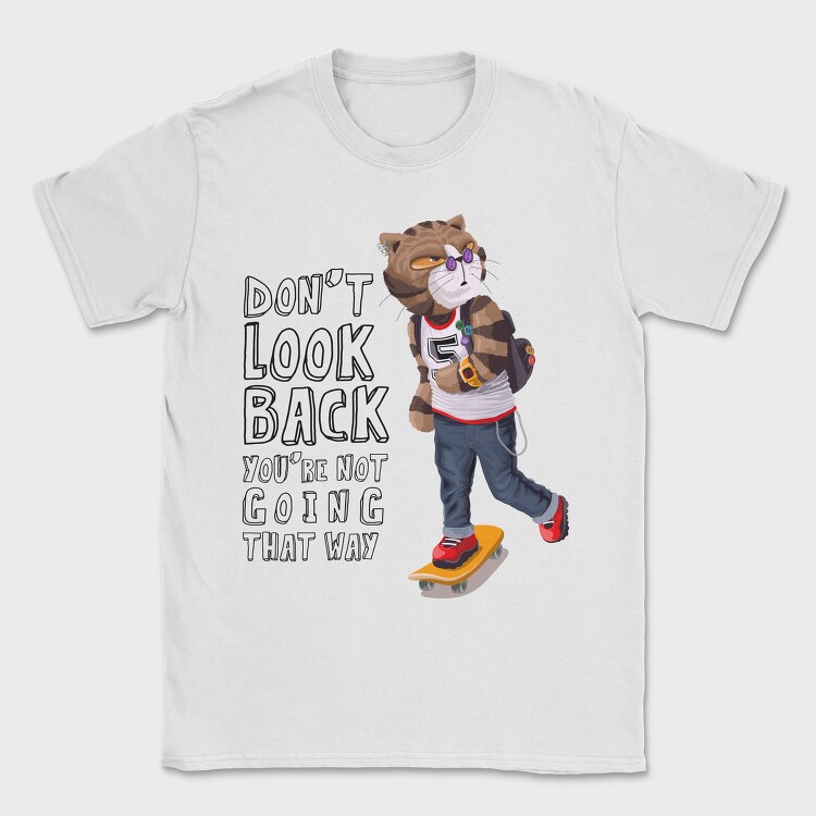 Skateboarding Cat Vibes, Tricou Barbati (Unisex)