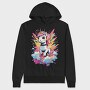 Unicorn Color Splash, Hanorac Oversize Barbati (Unisex)