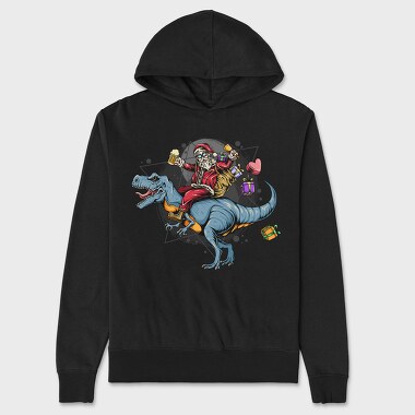 Santa Dino Fest, Hanorac Oversize Barbati (Unisex)