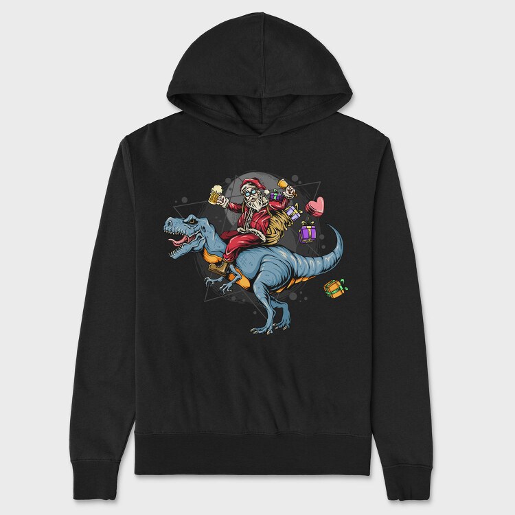 Santa Dino Fest, Hanorac Oversize Barbati (Unisex)