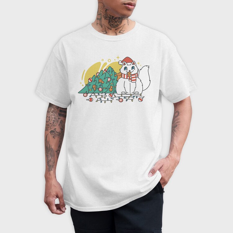 Guilty Christmas Cat, Tricou Barbati (Unisex)