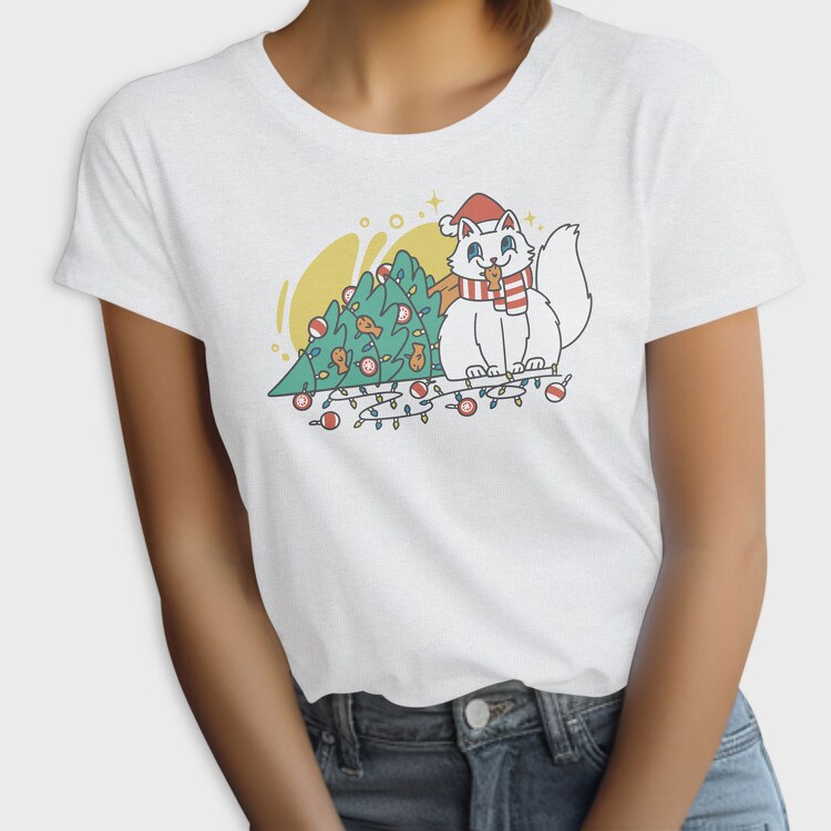 Guilty Christmas Cat, Tricou Femei