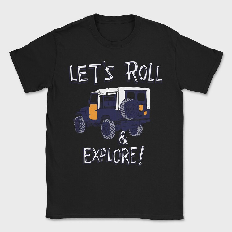 Roll Explore, Tricou Barbati (Unisex)
