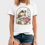 Frog and Mushrooms Vintage Draw, Tricou Barbati (Unisex)