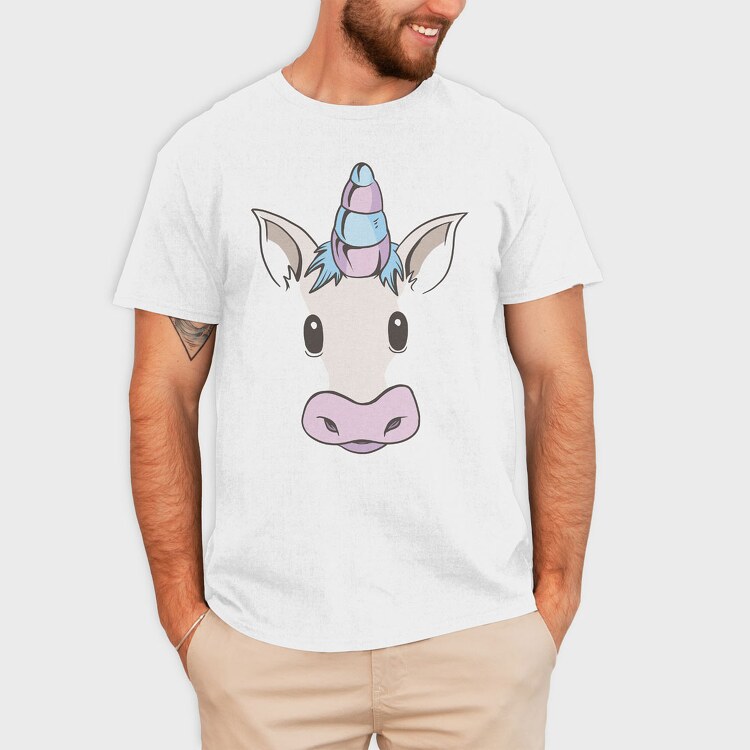 Unicorn Face, Tricou Barbati (Unisex)