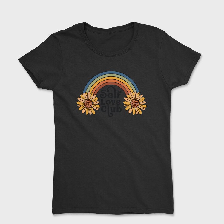 Rainbow Daisy Vibes, Tricou Femei