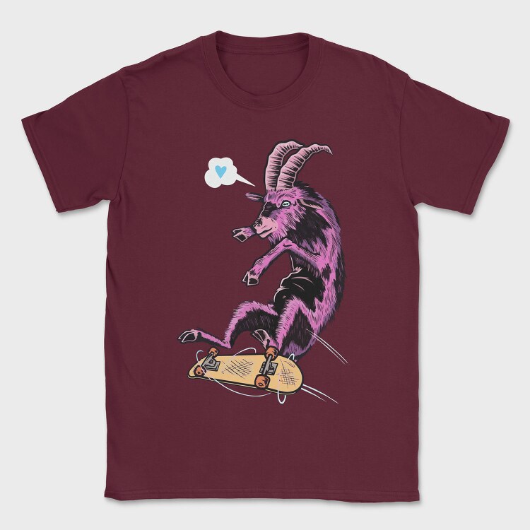 Skate Goat Love, Tricou Barbati (Unisex)