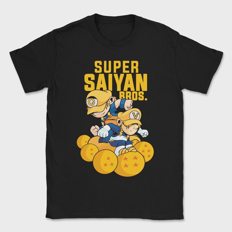 Saiyan Bros Gold, Tricou Barbati (Unisex)